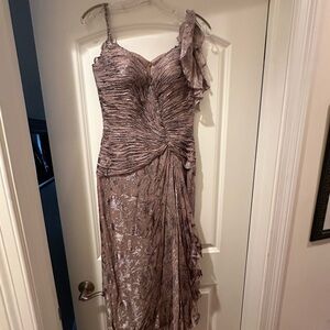 Jovani One Shoulder Mauve Dress